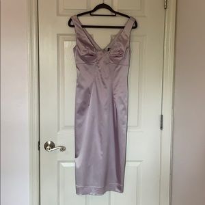 D&G Dolce & Gabbana Satin Lavender Lilac Dress